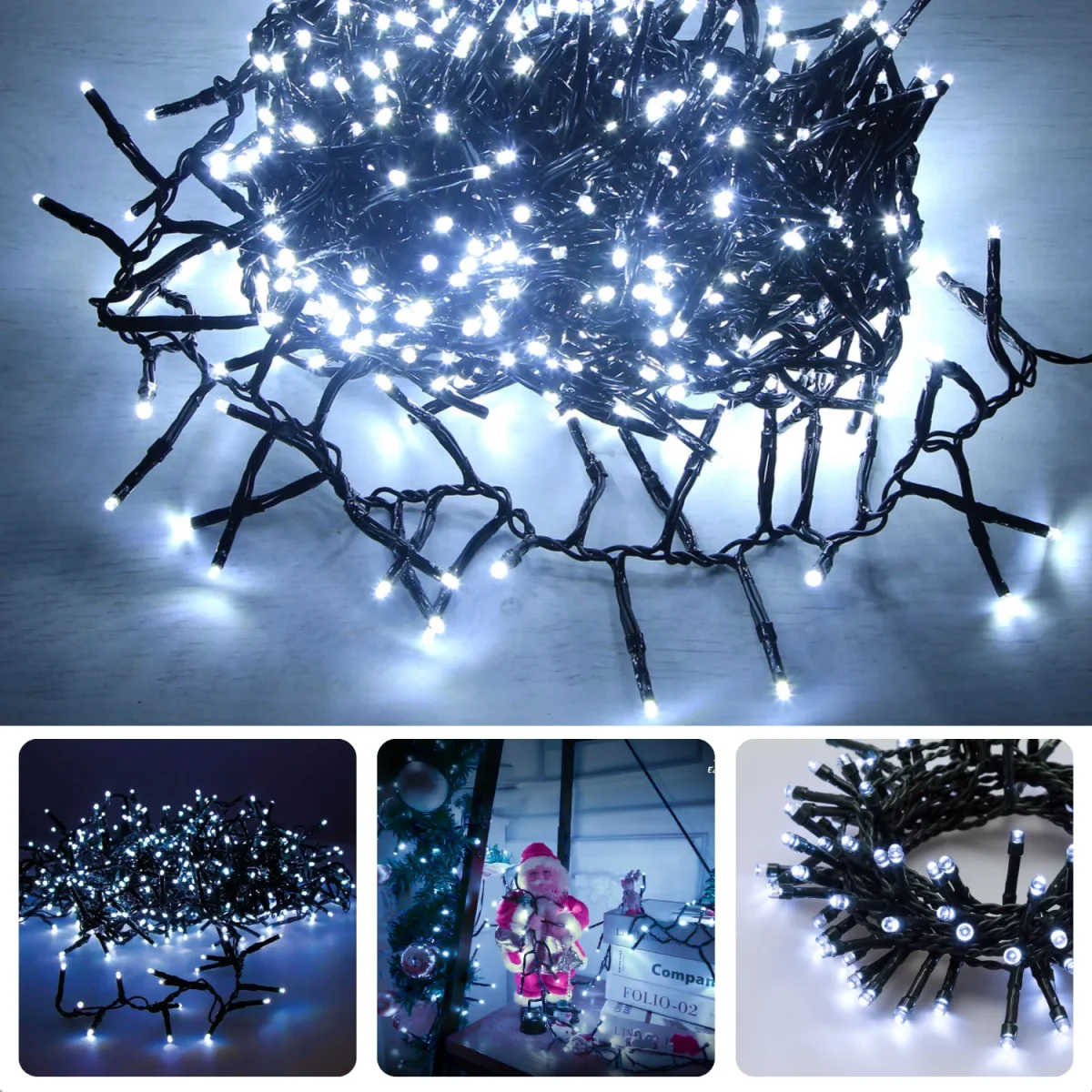 Cheqo® LED Kerstverlichting - Kerstlampjes - Kerstboomverlichting - Cluster - Clusterverlichting - 1500 LED's - 30M - Voor Binnen en Buiten - Timer & Geheugen - Afbeelding 2