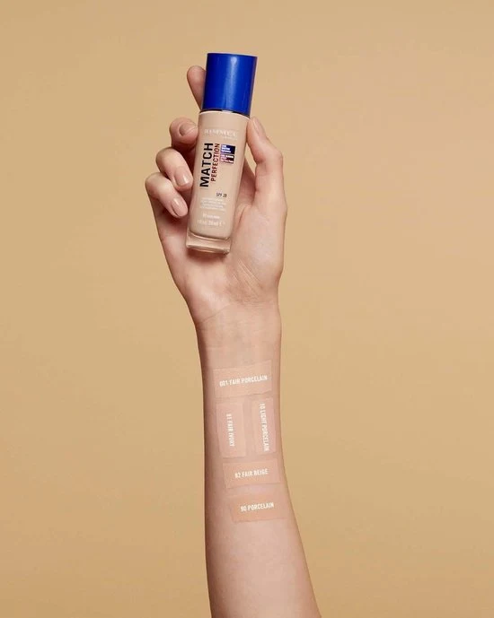 Rimmel London Match Perfection foundation - 100 Ivory - Beige - Afbeelding 8