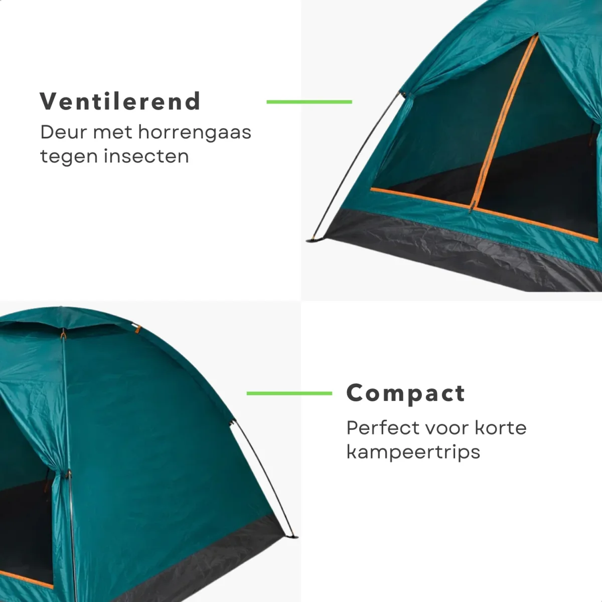 Cheqo® 2 Persoons Tent - Koepeltent 2 Persoons - Monodome Tent - Festivaltent 2 Persoons - Kampeertent 2 Persoons - Outdoor Tent 2 Persoons - Camping Tent 2 Persoons - Afbeelding 4