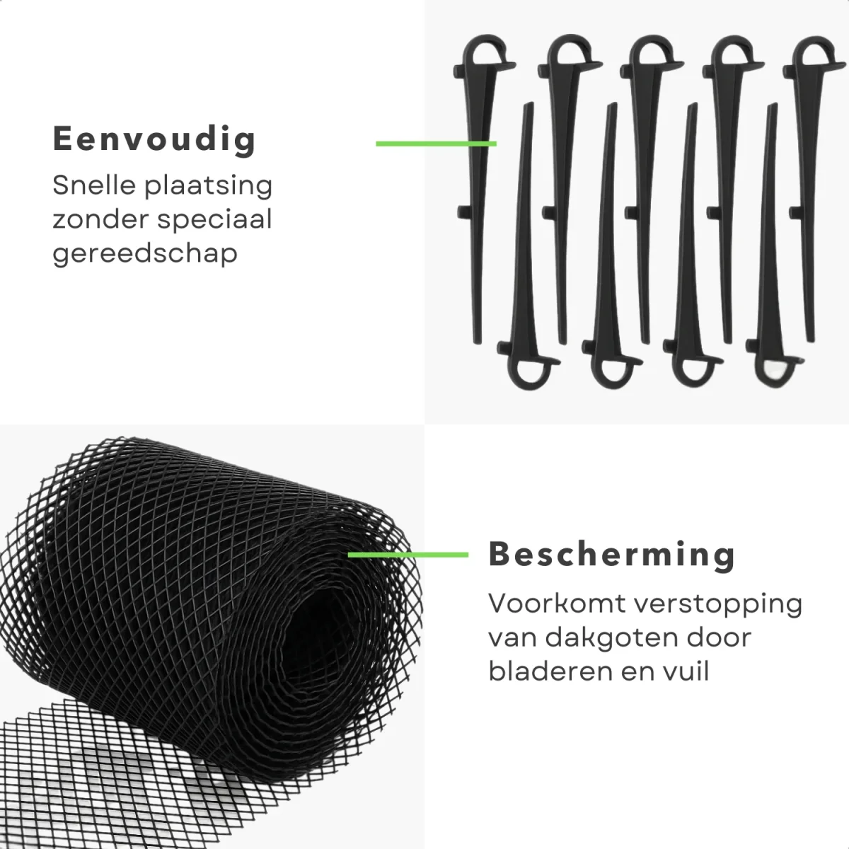 Cheqo® Dakgootbeschermer - Dakgootbescherming - Tegen Bladeren in Dakgoot - Bladvanger - Dakgoot Beschermer - Kunststof Gaas - 6 Meter - Afbeelding 4
