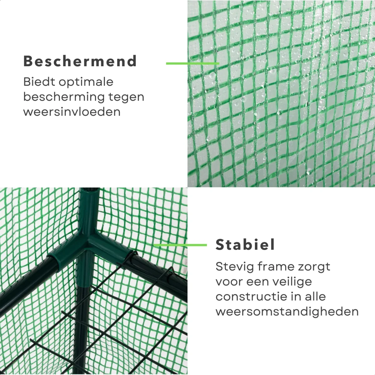 Cheqo® Mini Kweekkas - Compacte Tuinkas voor Groente Kweken - Foliekas - Moestuin - Weerbestendige Plantenkas - Kweekkas - Metaal - Afbeelding 4