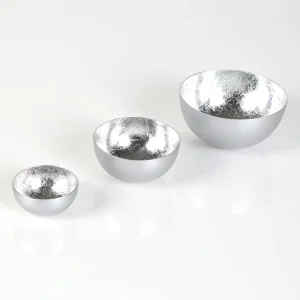 Set van 3 theelichthouders Meo zilver