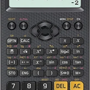 Casio FX-82DEX schoolrekenmachine - 12-cijferig display - batterijvoeding - Zwart