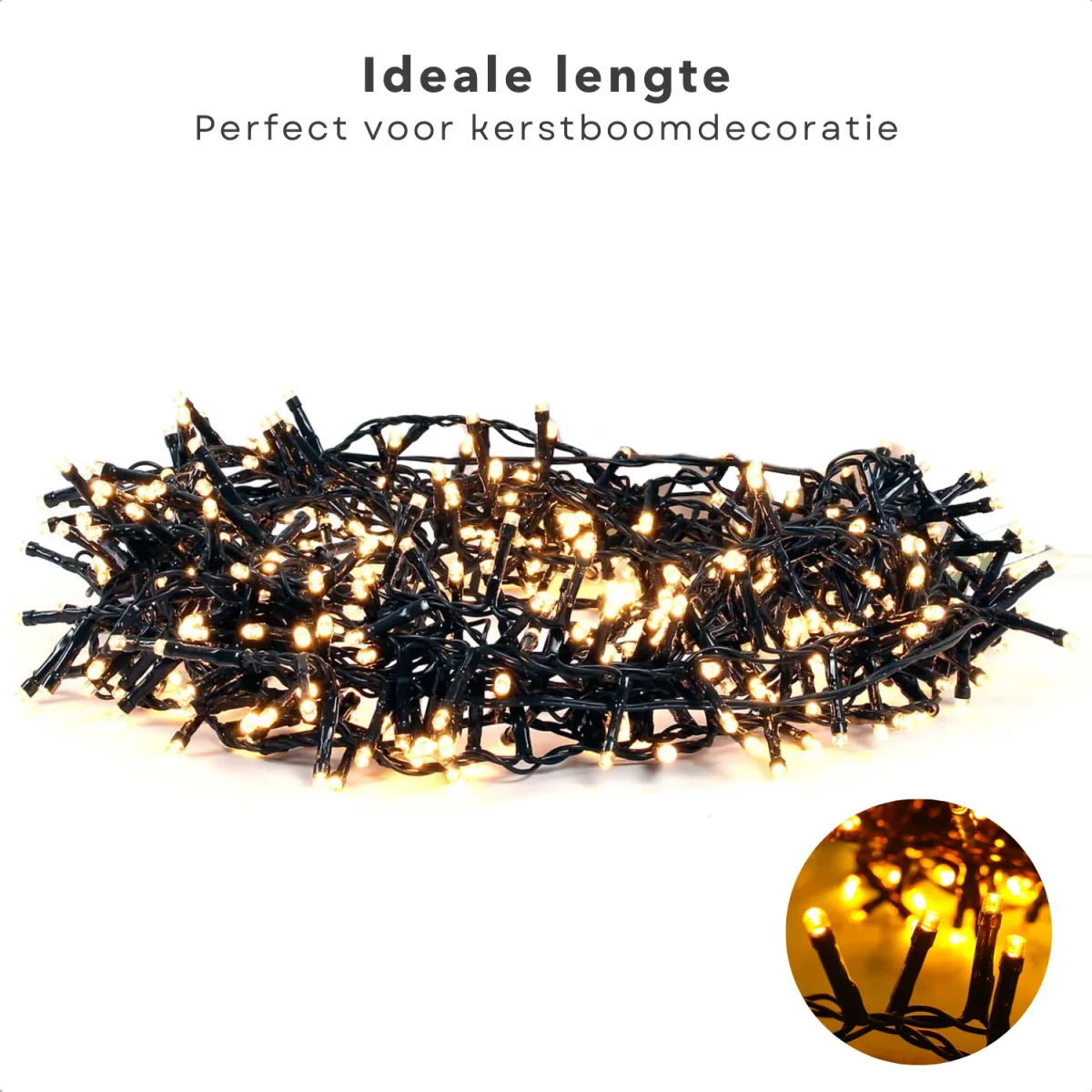 Cheqo® Kerstverlichting - Kerstlampjes - Kerstboomverlichting - LED - Warm Wit - 192 LED's - Timer Functie - Buiten & Binnen - Afbeelding 5