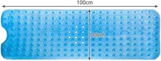 Ruhhy badmat - antislip 100×40 cm - Blauw - Afbeelding 7