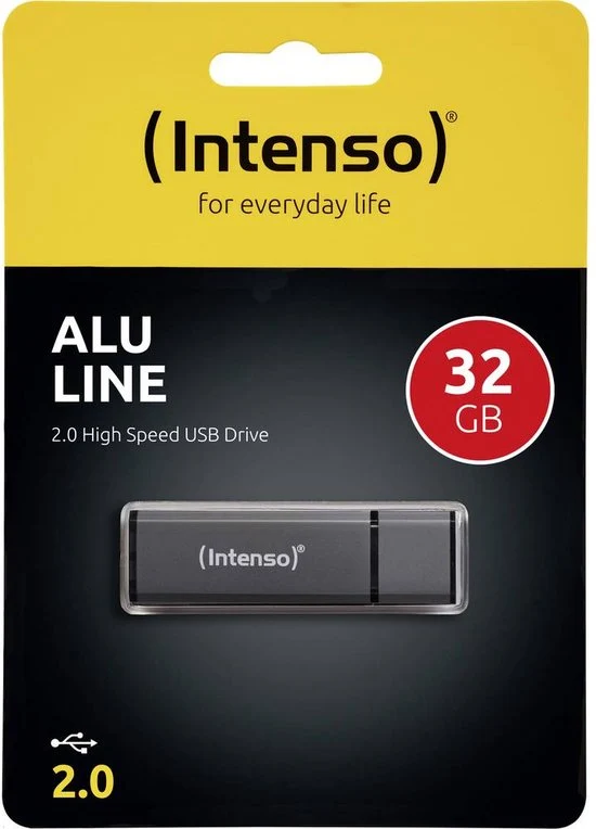 Intenso Alu Line USB-stick - USB 2.0 - 32 GB - Antraciet - Afbeelding 7