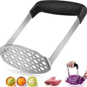 Kinghoff pureestamper - ergonomische anti-slip handgreep