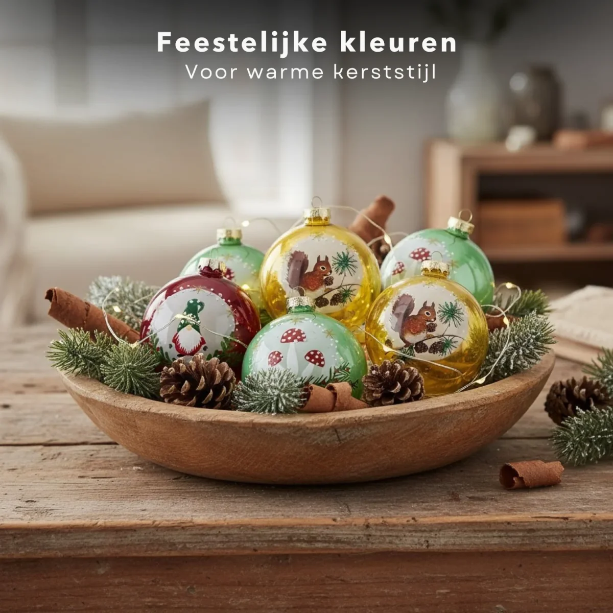 Cheqo® Glazen Kerstballen - Set Van 12 - Glanzend Kerstballen - Traditionele Kerstballen - Rode Kerstballen - Gele Kerstballen - Groene Kerstballen - Kerstboomversiering - Kerstdecoratie - Glazen Ornamenten - Kerstbal Set - Afbeelding 6