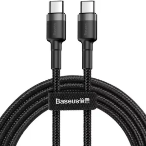 Baseus USB-C kabel - geweven nylon 3A - 1 m - Grijs