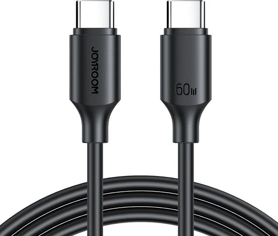 Joyroom USB-C kabel - 60W snellader 1 m - zwart