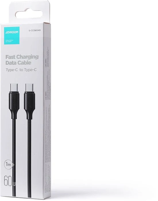 Joyroom USB-C kabel - 60W snellader 1 m - zwart - Afbeelding 3