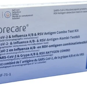 Fluorecare combo test - SARS CoV-2 influenza A/B RSV antigeen - 1 set