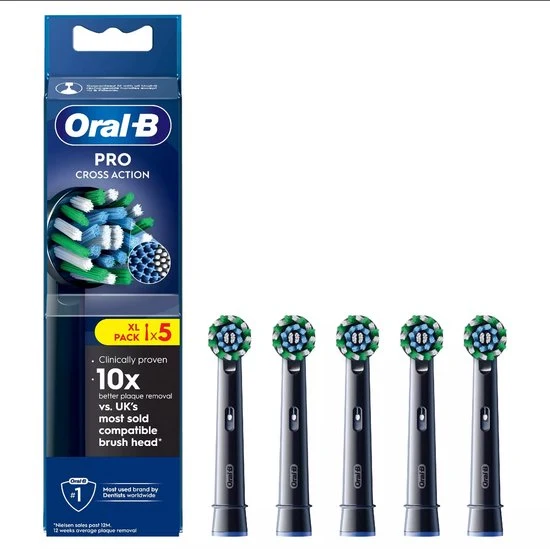 Oral-B Cross Action opzetborstels - 5 stuks - Zwart - Afbeelding 3