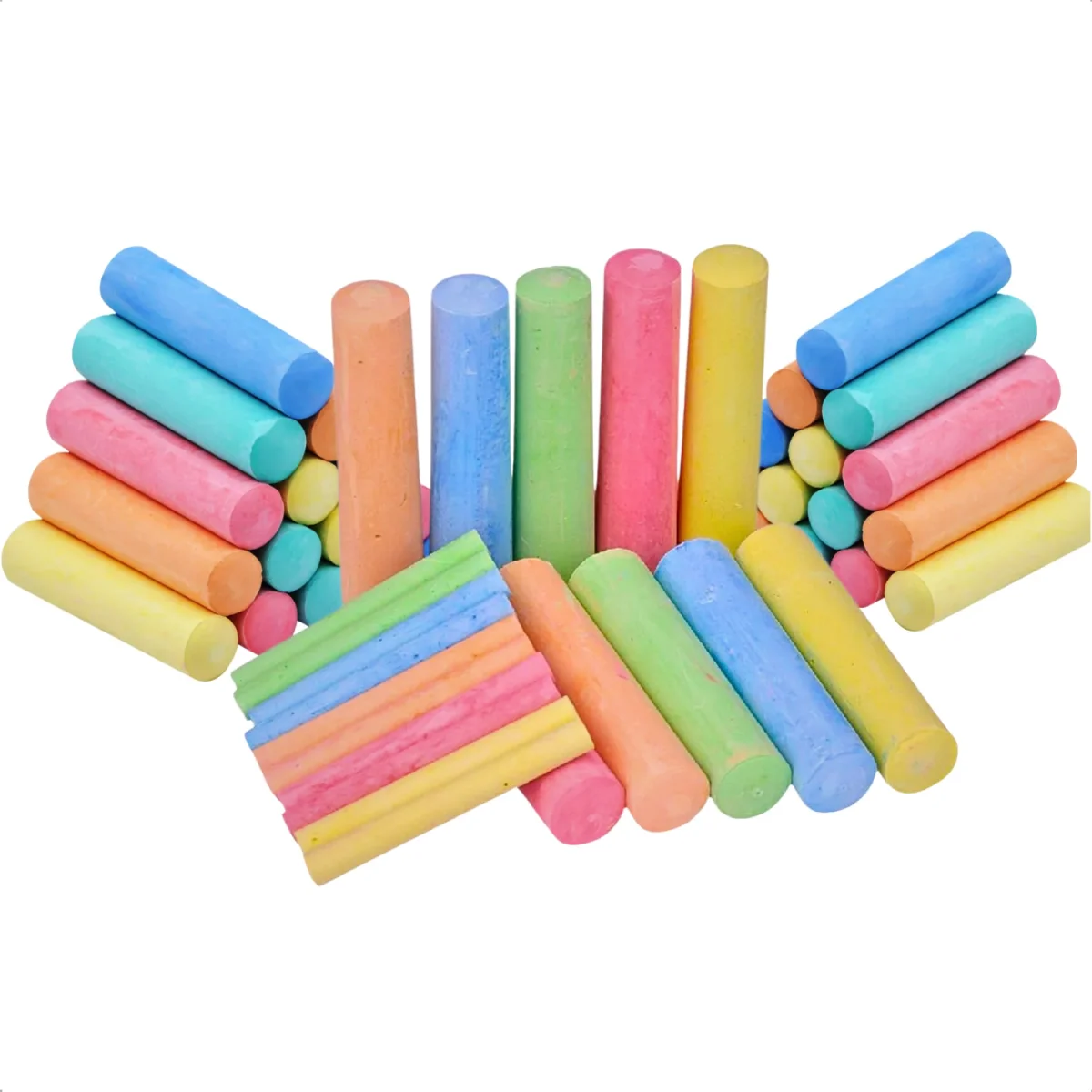 Cheqo® Stoepkrijt Set - Kleurrijk Krijt voor Kinderen - 50 Stuks - Grote en Kleine Krijtjes - Afbeelding 8