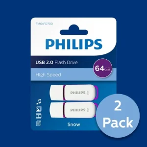 Philips USB stick set van 2 - Snow Edition 64 GB USB 2.0 - Magic Purple