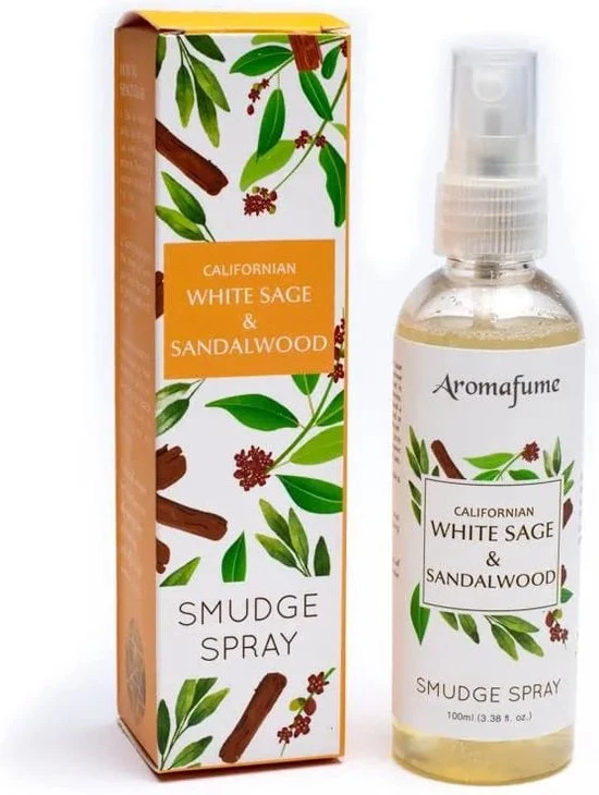 Aromafume smudge spray - witte salie en sandelhout - 100 ml - Afbeelding 2