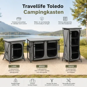 Toledo opvouwbare opbergkast - 3 verschillende maten - Travellife