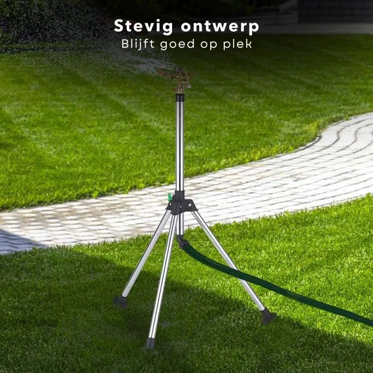 Cheqo® Sectorsproeier - Tuinsproeier - Cirkelsproeier - Sector Sproeier - Pulserende Sproeier op Statief - 360 Graden - Verstelbaar - Zink en Aluminium - Afbeelding 7