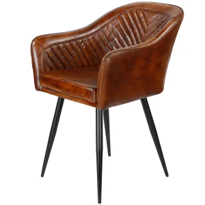 Bruin leren fauteuil