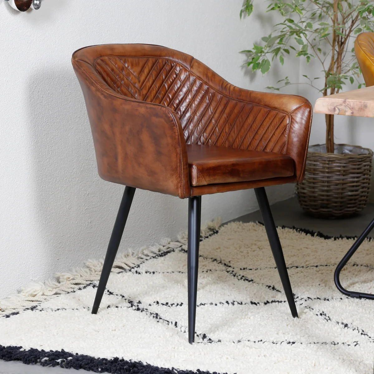 Bruin leren fauteuil - Afbeelding 4