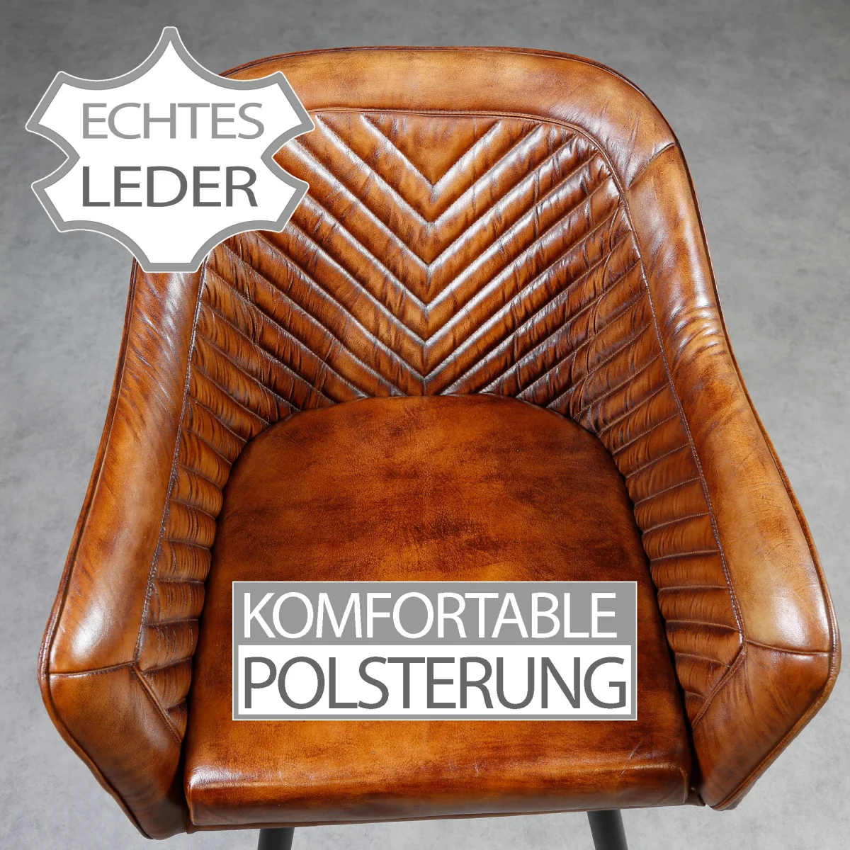 Bruin leren fauteuil - Afbeelding 5