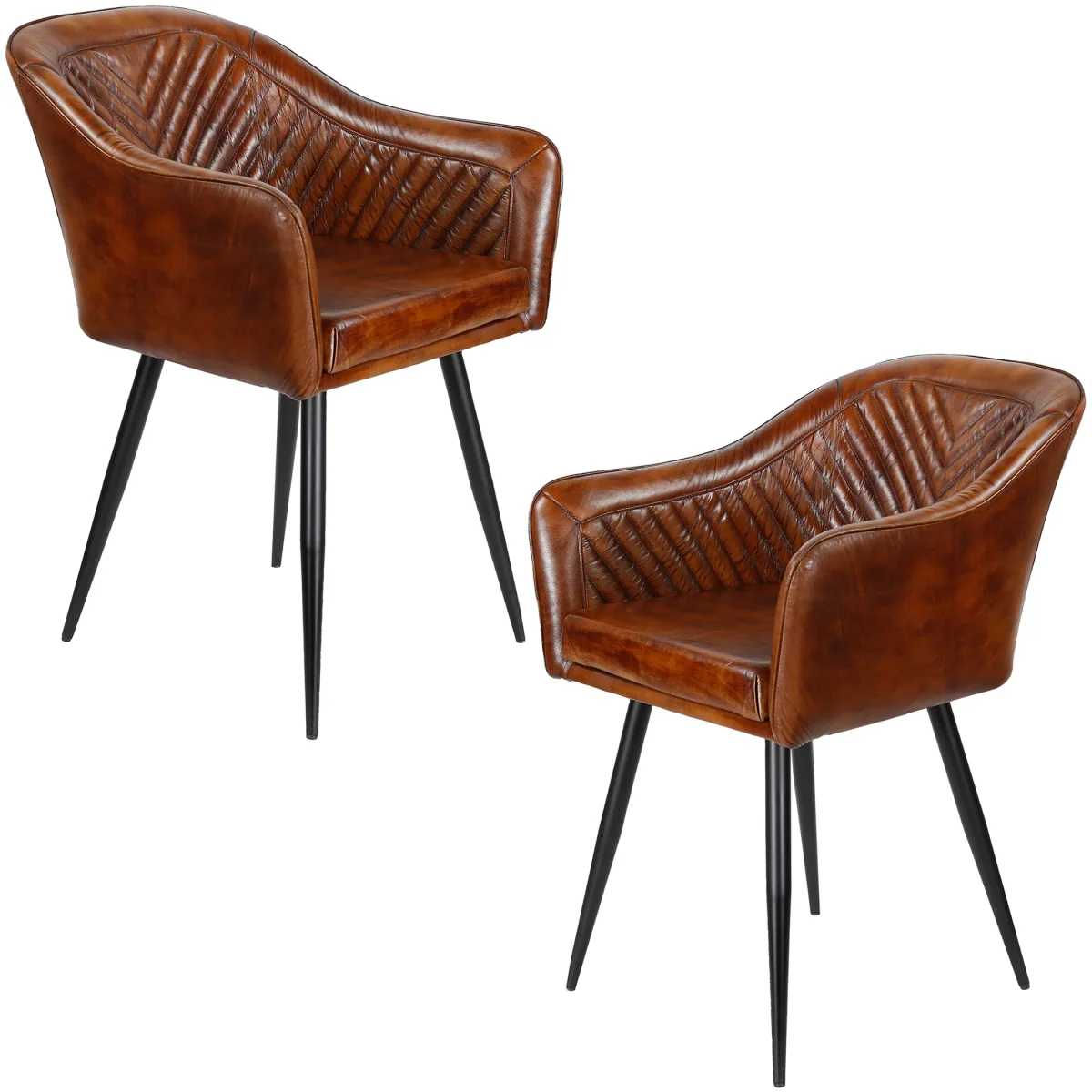 Bruin leren fauteuil - Afbeelding 8