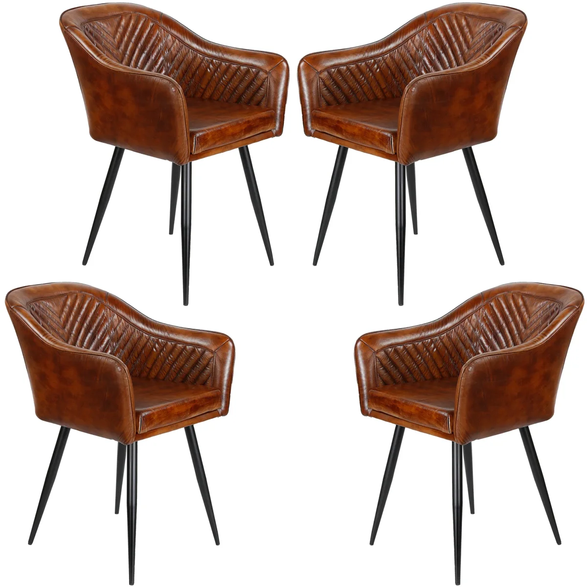 Bruin leren fauteuil - Afbeelding 9