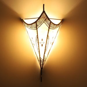 Marokkaanse lederen wandlamp Mouna