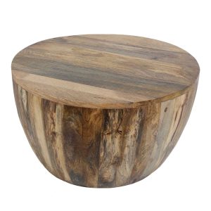 Massief houten salontafel Torino rond
