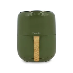 Menastyl airfryer 4,5 l  met handgreep in houtlook - verschillende kleuren