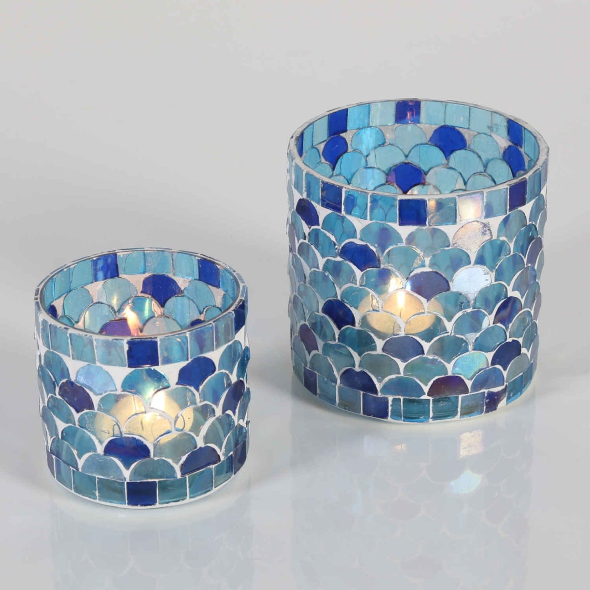 Oosterse mozaïek windlicht Athene donkerblauw - Afbeelding 3