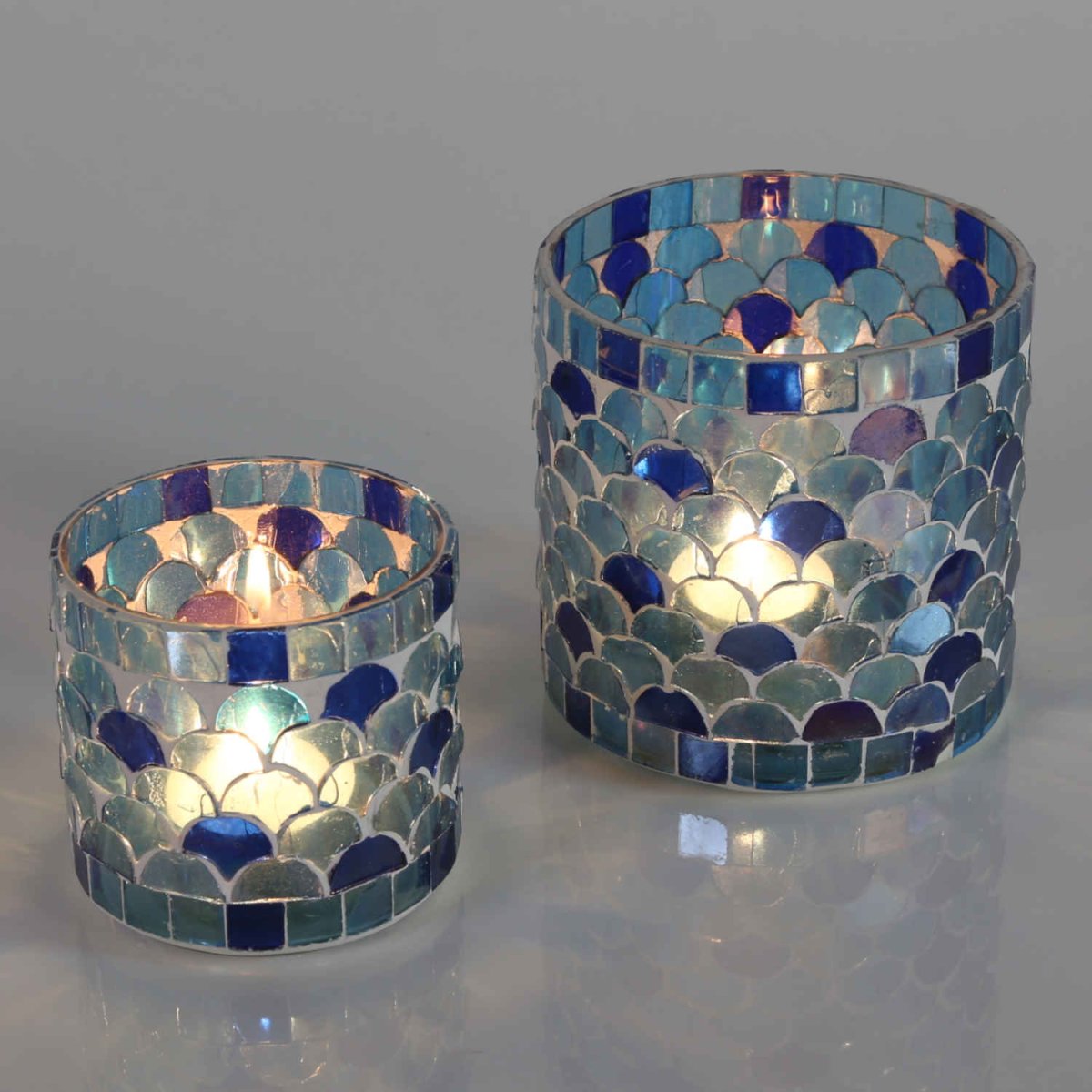 Oosterse mozaïek windlicht Athene donkerblauw - Afbeelding 4