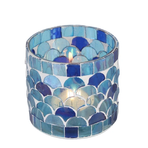 Oosterse mozaïek windlicht Athene donkerblauw - Afbeelding 5