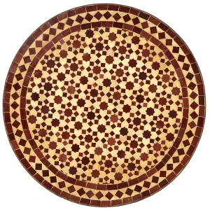 Ronde mozaïektafel, tuintafel