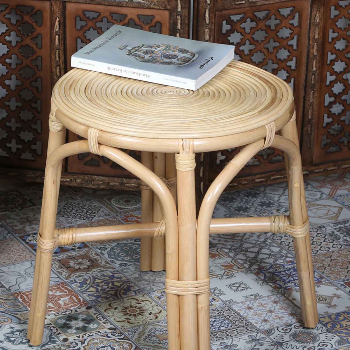Rotan bijzettafel Deria - Afbeelding 6
