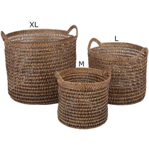 Rotan mand Eda bruin met handvat