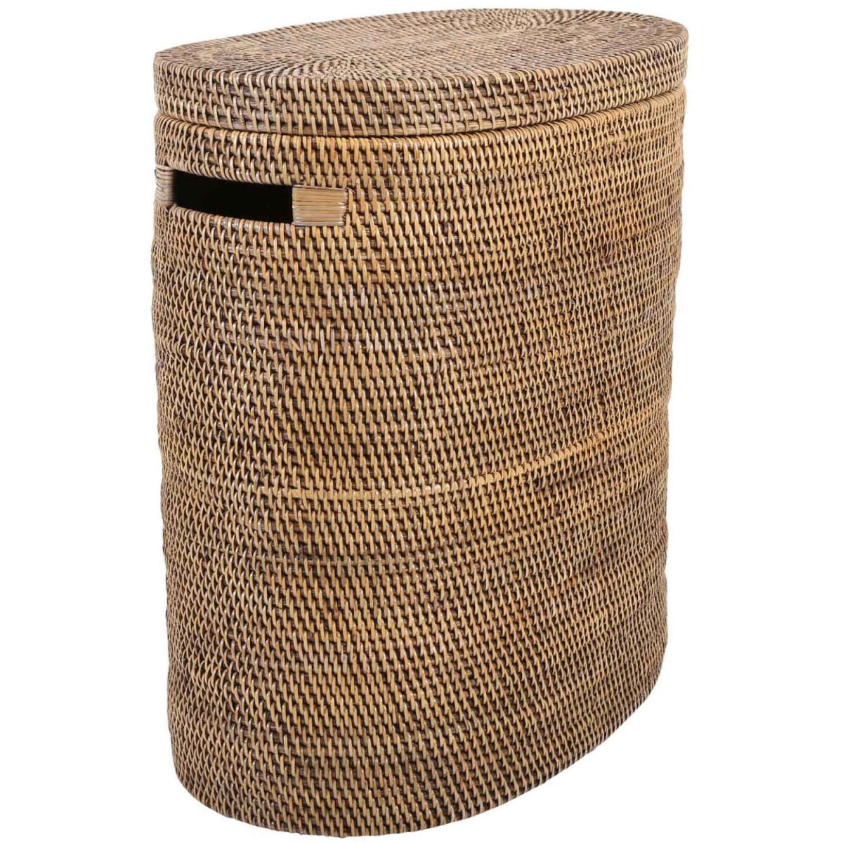 Rattan wasmand Ela met deksel - Afbeelding 4