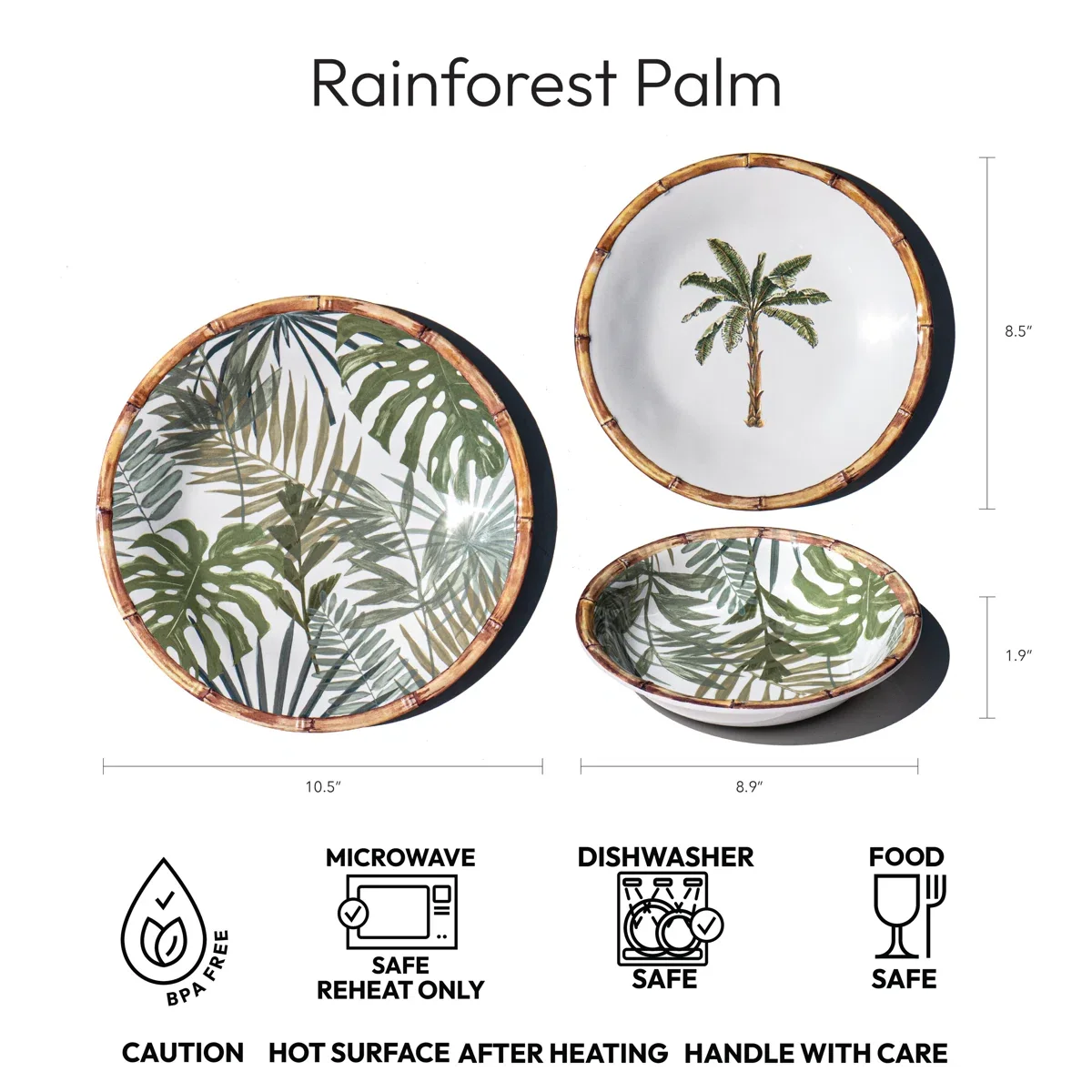 Tarhong - Rainforest Palm newwave melamine servies - Afbeelding 7