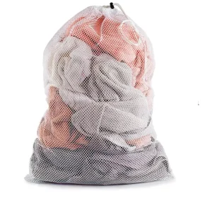 Waszak mesh met treksluiting - zwart of wit XL - L 95 x 70 cm - CC