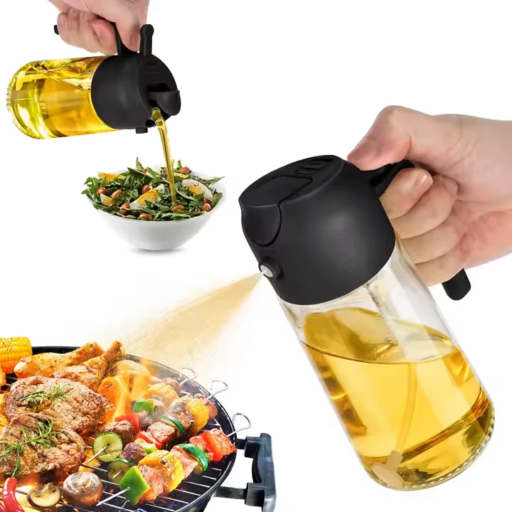 Glazen dispenser voor olijfolie met spray- en giet-functie - Jiangsu
