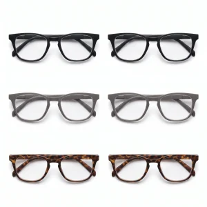 Cheqo® Leesbril Set van 6 - Leesbrillen - Leesbril met Sterkte +2.5 - Leeshulp - Lees Bril - Leesbril Heren - Leesbril Voordeelpakket - Trendy Leesbril - Voordeelset Leesbrillen - Lichtgewicht - Universele Pasvorm - voor Dichtbij Lezen