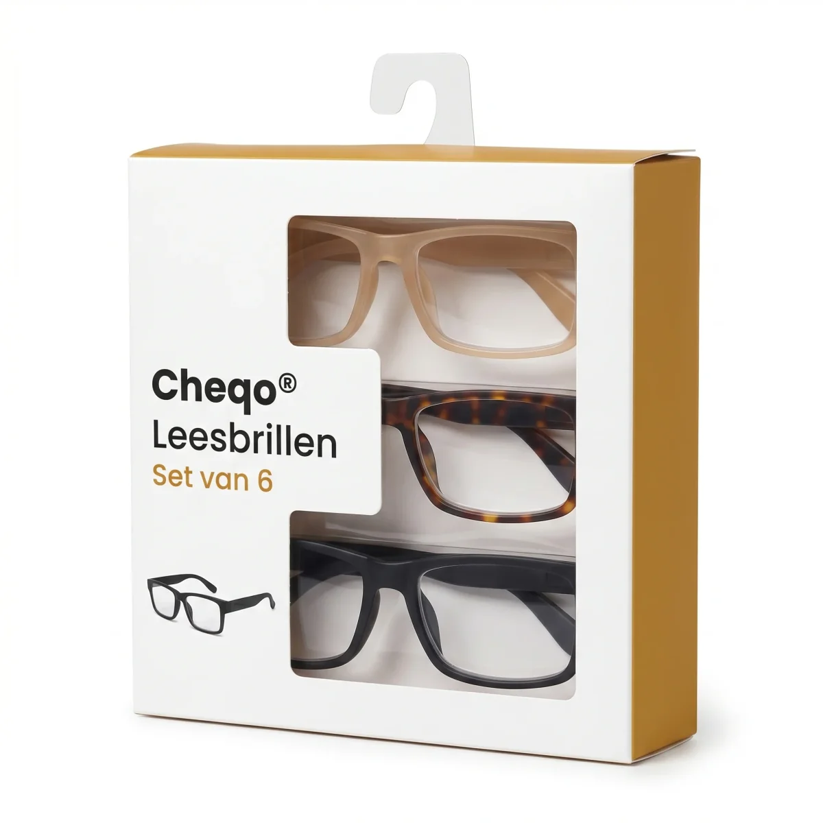 Cheqo® Leesbril Set van 6 - Leesbrillen - Leesbril met Sterkte +1.5 - Leeshulp - Lees Bril - Leesbril Dames - Leesbril Voordeelpakket - Trendy Leesbril - Voordeelset Leesbrillen - Lichtgewicht - Universele Pasvorm - voor Dichtbij Lezen - Afbeelding 8
