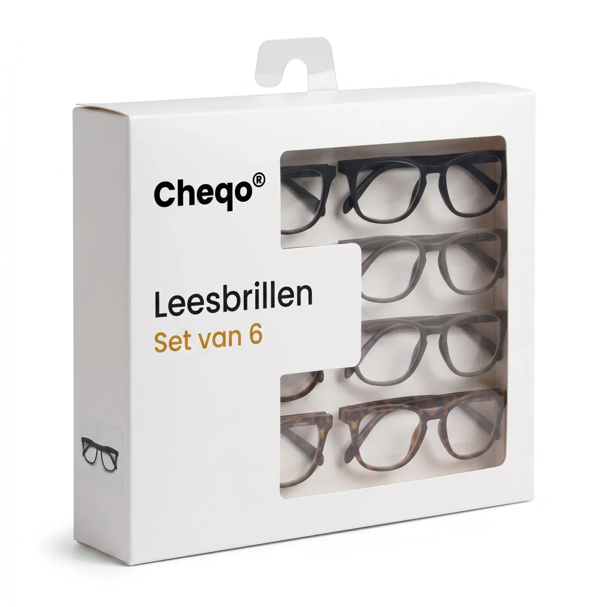 Cheqo® Leesbril Set van 6 - Leesbrillen - Leesbril met Sterkte +1.0 - Leeshulp - Lees Bril - Leesbril Heren - Leesbril Voordeelpakket - Trendy Leesbril - Voordeelset Leesbrillen - Lichtgewicht - Universele Pasvorm - voor Dichtbij Lezen - Afbeelding 8