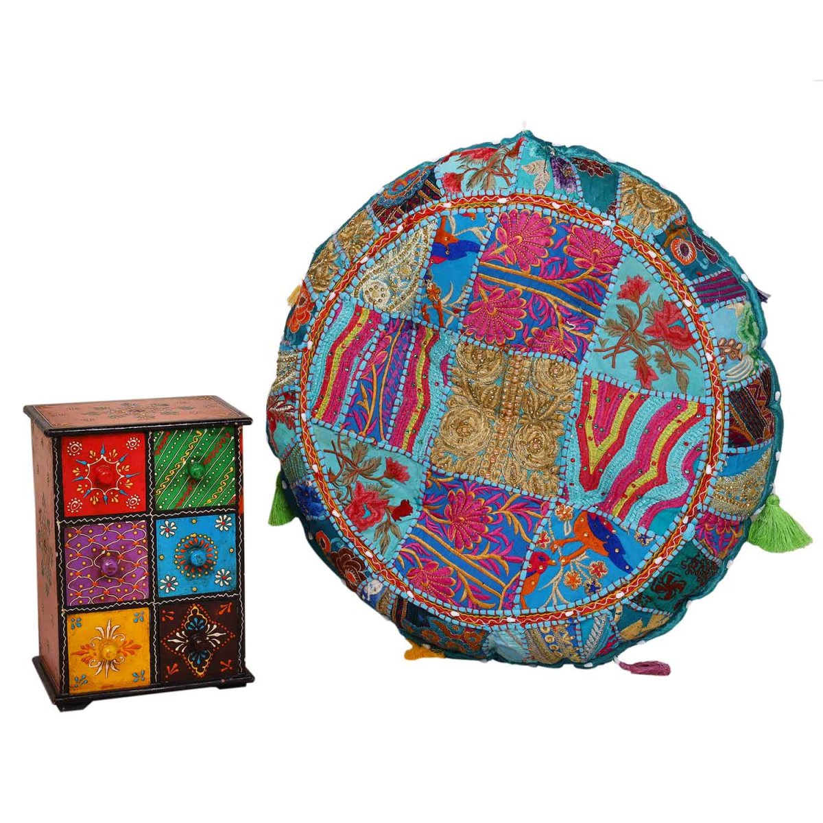 Patchwork yogakussen Lali Medium - Afbeelding 5