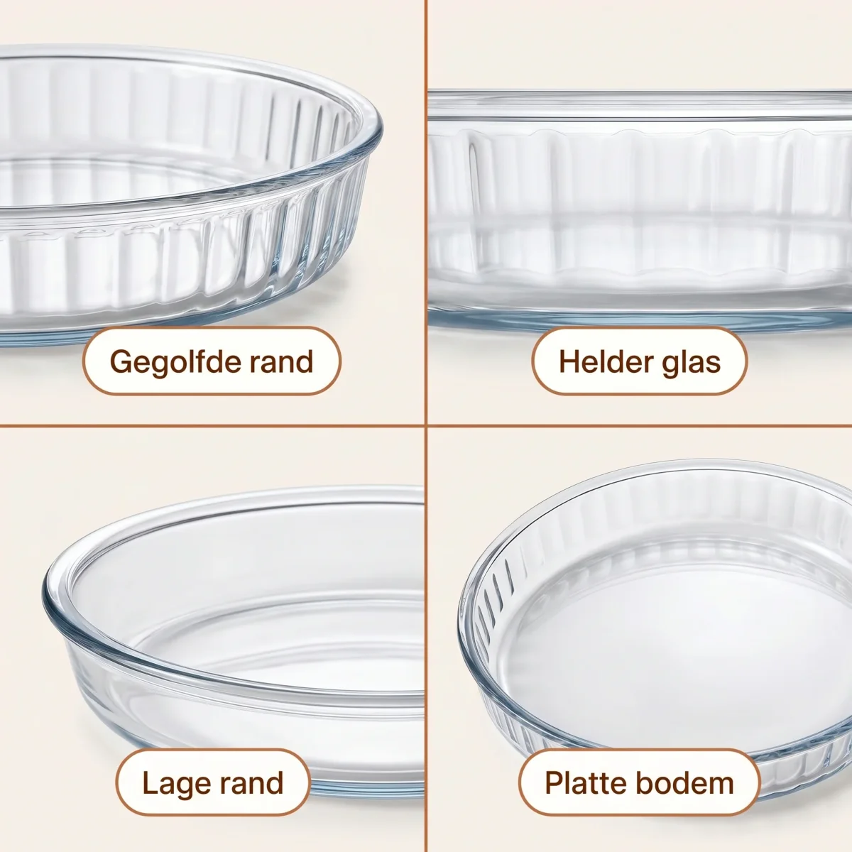 Cheqo® Taartvorm - Glazen Taartvorm - Quichevorm - Glazen Bakvorm - Ronde Bakvorm - Taartplaat - Glazen Bakplaat - Hittebestendige Taartvorm - Ovenschaal - Quiche Bakvorm - Appeltaartvorm - Vlaaivorm - Cheesecakevorm - Afbeelding 4