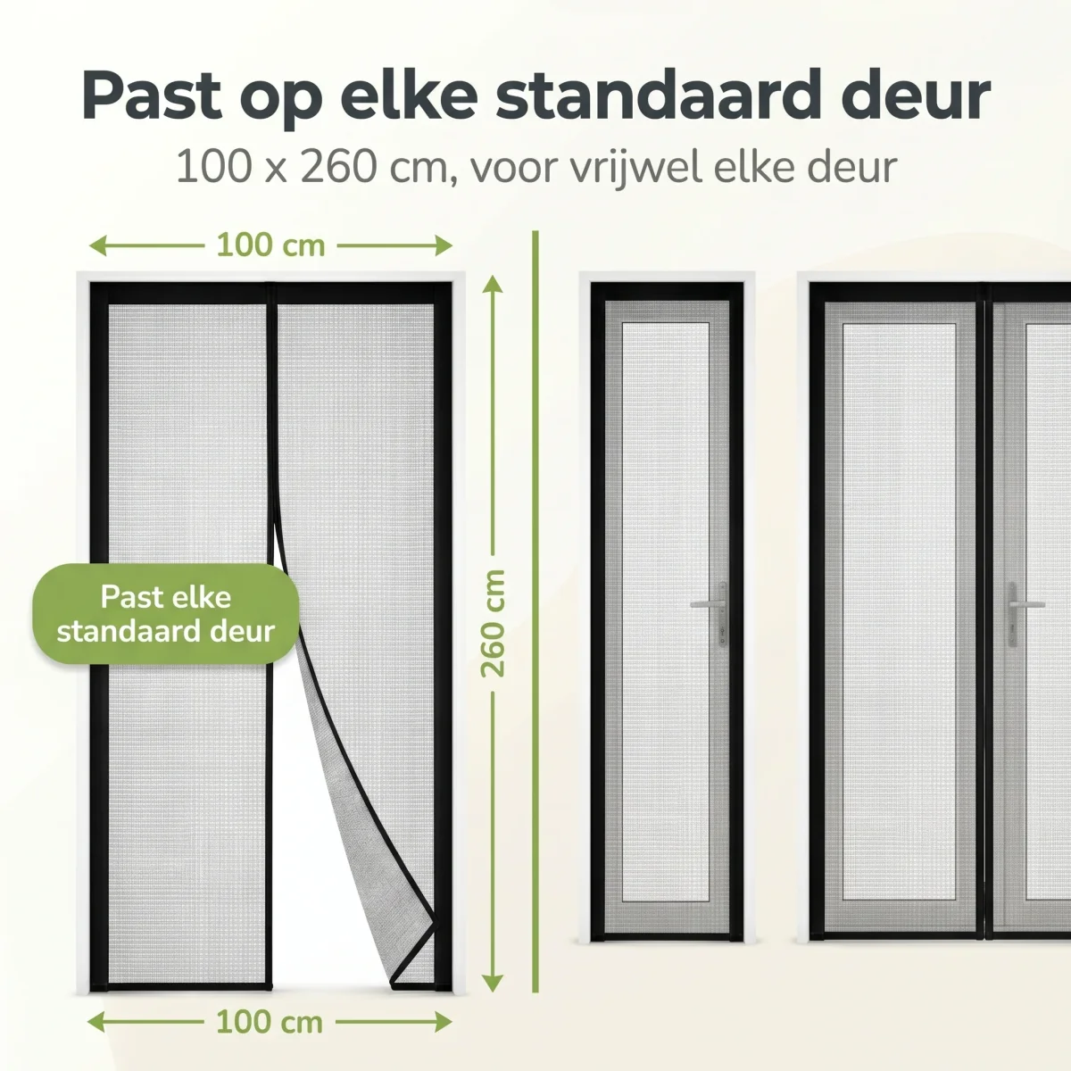 Cheqo® Deurgordijn - Vliegengordijn met Magnetische Sluiting - Insectenhor voor Deur en Balkondeur - Deurhor - Automatische Sluiting - Anti Muggen en Insecten Buiten Houden - Muggengordijn - Horgordijn - Klittenband - Vliegenhor - Zwart - Afbeelding 7