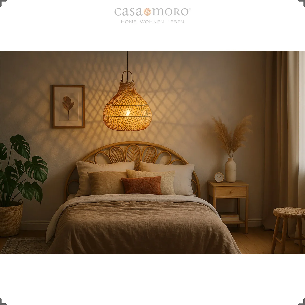 Rieten lamp Boho - Afbeelding 6