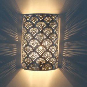 Marokkaanse zilveren wandlamp Aya
