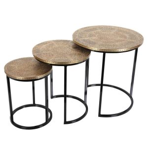 Oosterse bijzettafeltjes Hanane, set van 3