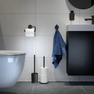 Toiletrolhouder Zwart zonder klep met tape te bevestigen Tune van Tiger